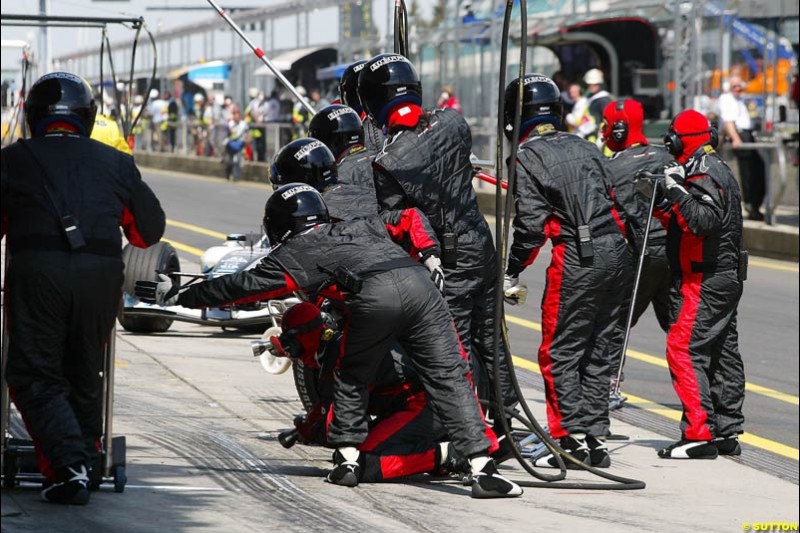 Gimmi Bruni, Minardi-Cosworth, European GP, Sunday May 30th, 2004.