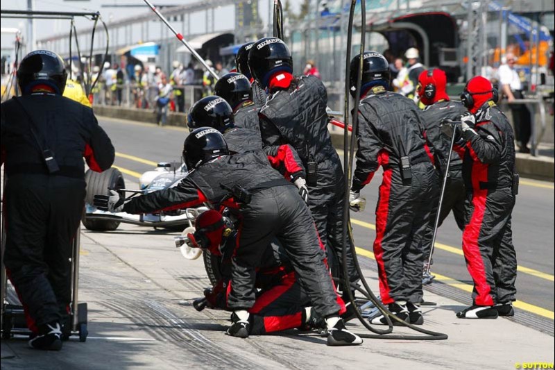 Gimmi Bruni, Minardi-Cosworth,  European GP, Sunday May 30th, 2004.