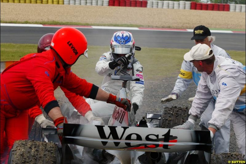 Kimi Raikkonen, Mclaren-Mercedes, European GP, Sunday May 30th, 2004.