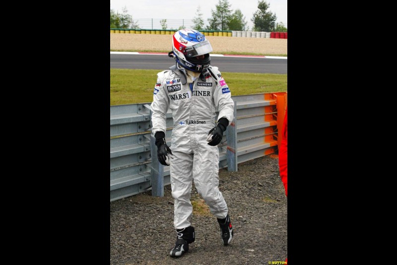 Kimi Raikkonen, Mclaren-Mercedes,  European GP, Sunday May 30th, 2004.