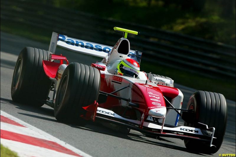 Ryan Briscoe, Toyota, Monza Testing, Friday June 4th, 2004.