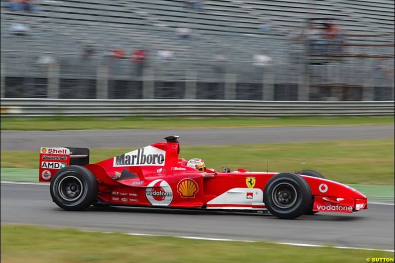 Luca Badoer, Ferrari, Monza Testing, Friday June 4th, 2004.