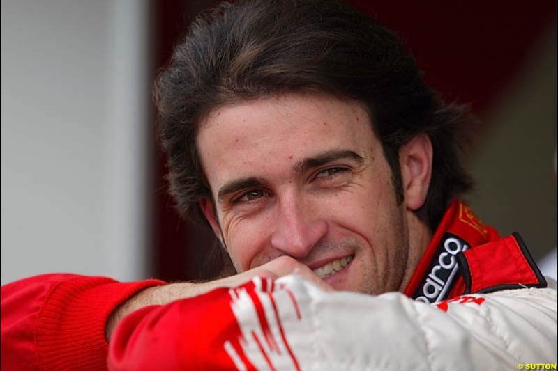 Ricardo Zonta, Toyota, Monza Testing, Thursday June 3rd, 2004.