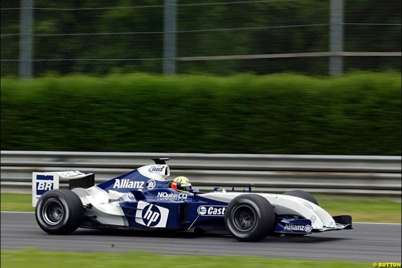 Ralf Schumacher, BMW-Williams, Monza Testing, Thursday June 3rd, 2004.