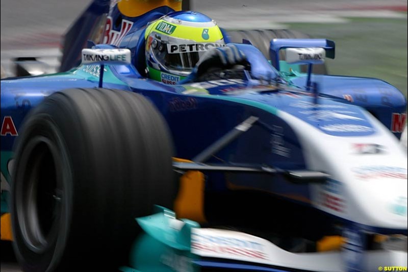 Giancarlo Fisichella, Sauber-Petronas, Monza Testing, Thursday June 3rd, 2004.