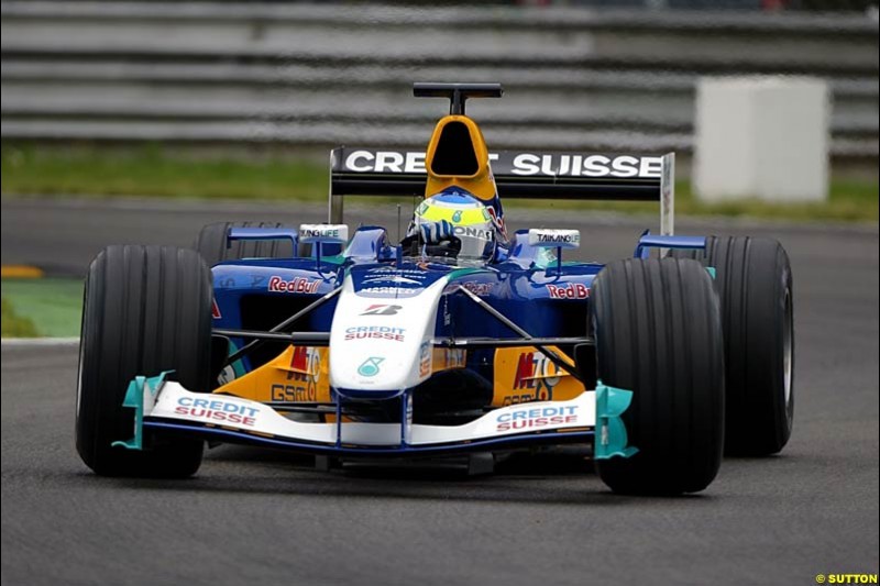 Giancarlo Fisichella, Sauber-Petronas, Monza Testing, Thursday June 3rd, 2004.