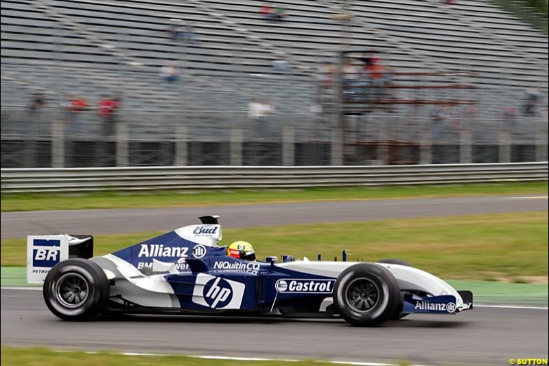 Ralf Schumacher, BMW-Williams, Monza Testing, Thursday June 3rd, 2004.