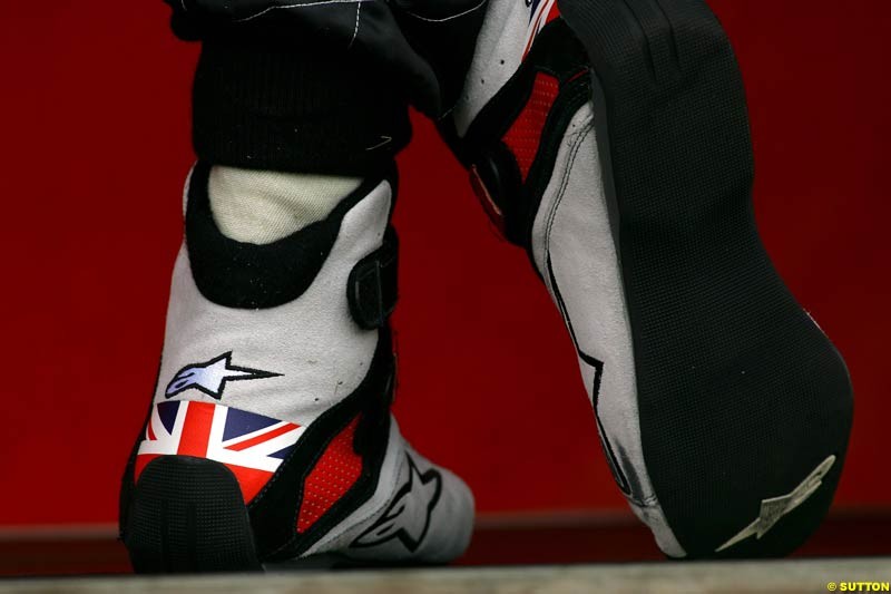 Jenson Button, Silverstone Testing, Thursday June 3rd, 2004.