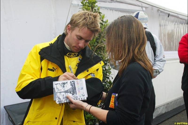 Nick Heidfeld, Silverstone Testing, Wednesday June 2nd, 2004.