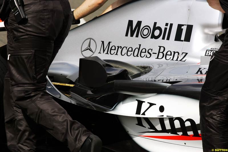 Kimi Raikkonen,Mclaren-Mercedes, Silverstone Testing, Wednesday June 2nd, 2004.