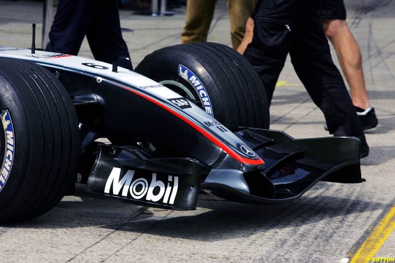 Kimi Raikkonen,Mclaren-Mercedes, Silverstone Testing, Wednesday June 2nd, 2004.