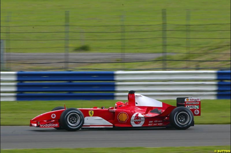 Michael Schumacher, Ferrari, Silverstone Testing, Tuesday June 2nd, 2004.