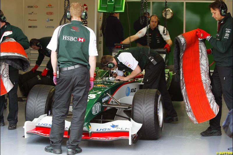 Christian Klien, Jaguar, Silverstone Testing, Tuesday June 1st, 2004.