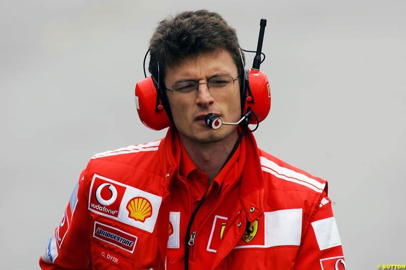 Chris Dyer, Ferrari, Silverstone Testing, Tuesday June 1st, 2004.