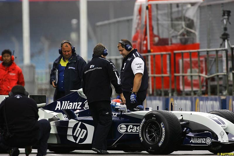 Marc Gene, BMW-Williams, Silverstone Testing, Tuesday June 1st, 2004.