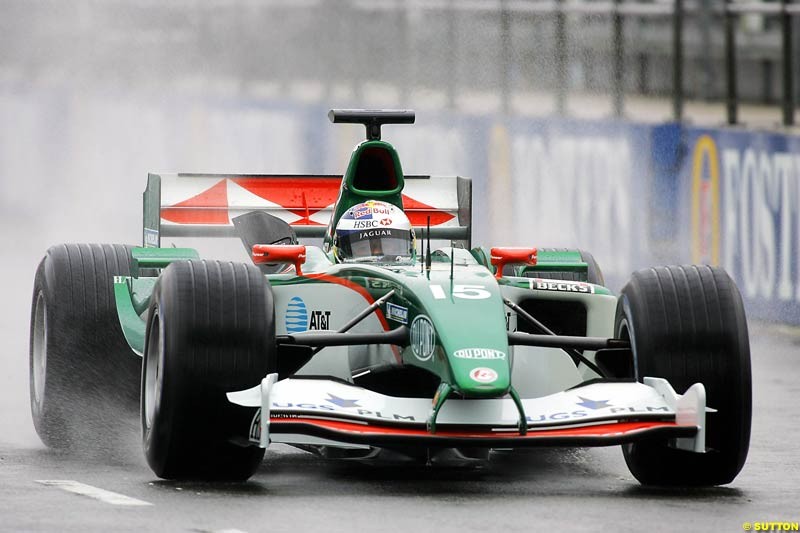 Christian Klien, Jaguar, Silverstone Testing, Tuesday June 1st, 2004.