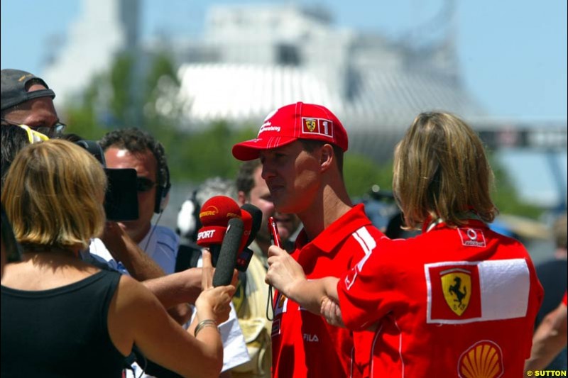 Michael Schumacher, Canadian GP, Saturday June 12th, 2004.