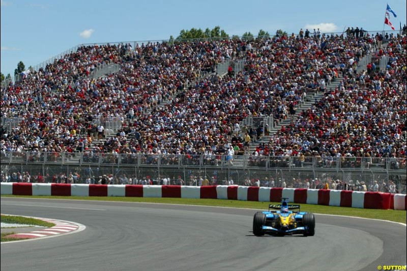 Fernando Alonso, Renault, Canadian GP, Saturday June 12th, 2004.