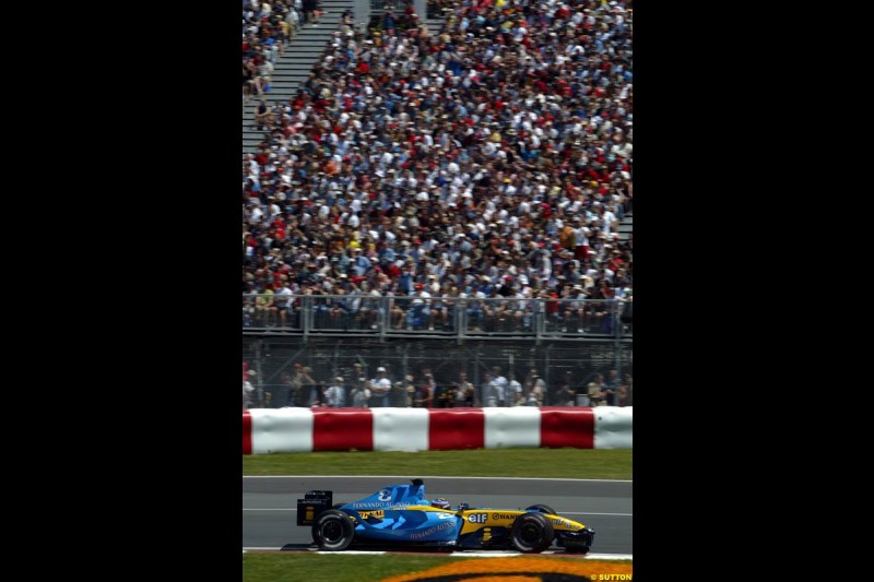 Fernando Alonso, Renault. Qualifying for the Canadian Grand Prix. Montreal, Canada, 12 June 2004.