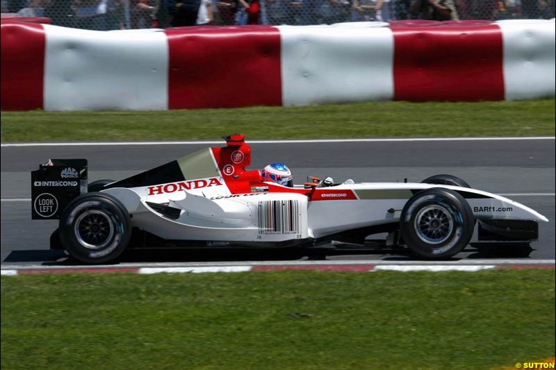 Jenson Button, BAR. Qualifying for the Canadian Grand Prix. Montreal, Canada, 12 June 2004.