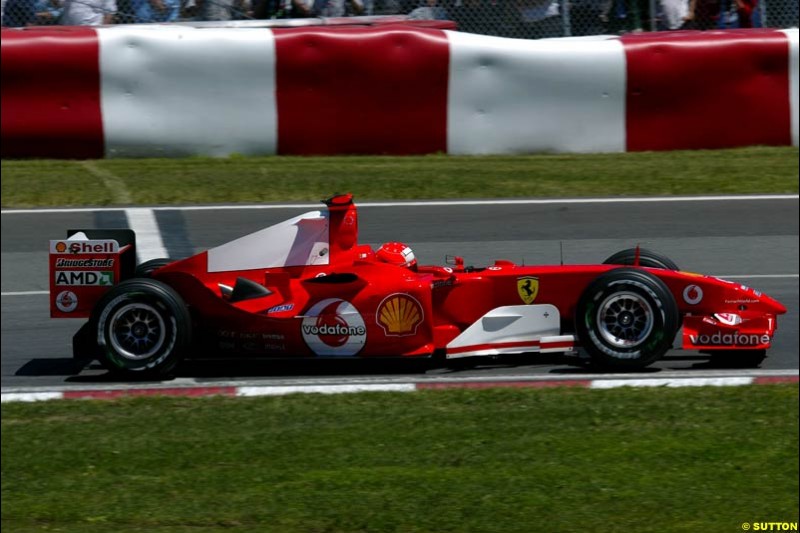 Michael Schumacher, Ferrari. Qualifying for the Canadian Grand Prix. Montreal, Canada, 12 June 2004.