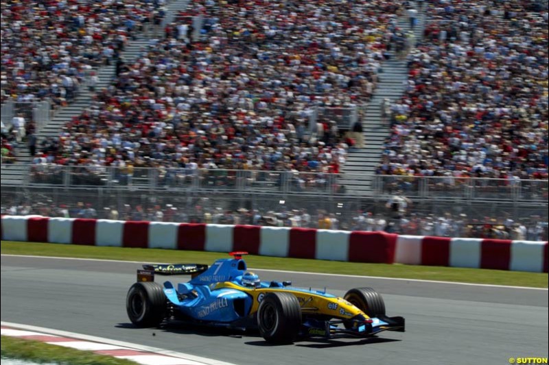 Jarno Trulli, Renault. Qualifying for the Canadian Grand Prix. Montreal, Canada, 12 June 2004.