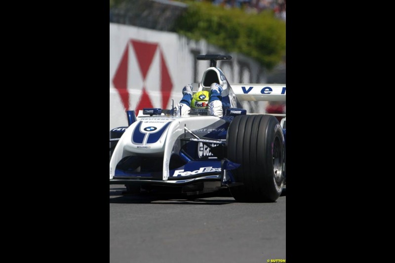 Ralf Schumacher, Williams. Qualifying for the Canadian Grand Prix. Montreal, Canada, 12 June 2004.