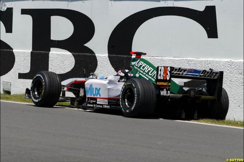 Gianmaria Bruni, Minardi. Qualifying for the Canadian Grand Prix. Montreal, Canada, 12 June 2004.