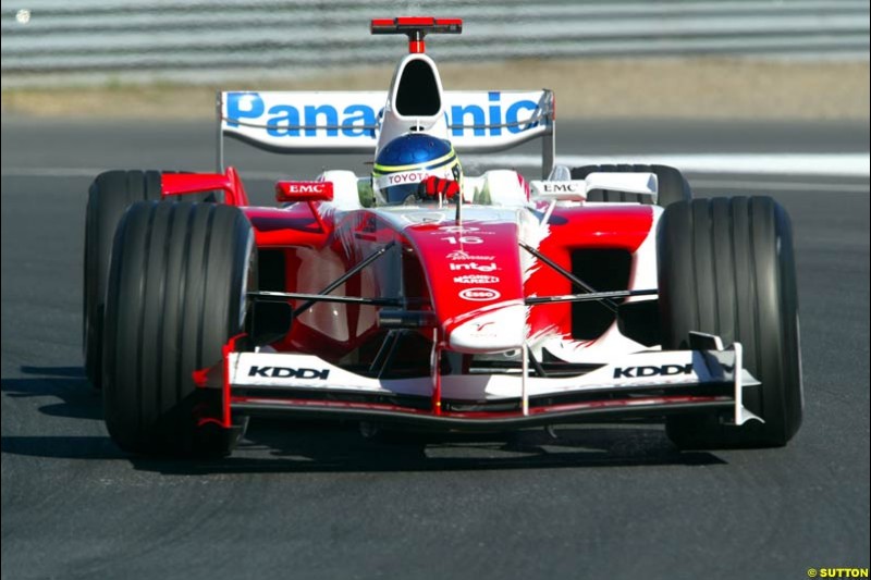 Cristiano da Matta, Toyota. Qualifying for the Canadian Grand Prix. Montreal, Canada, 12 June 2004.