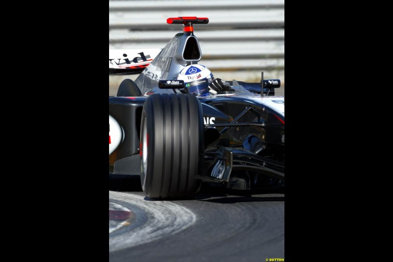 David Coulthard, McLaren.  Qualifying for the Canadian Grand Prix. Montreal, Canada, 12 June 2004.