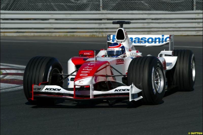 Olivier Panis, Toyota. Qualifying for the Canadian Grand Prix. Montreal, Canada, 12 June 2004.