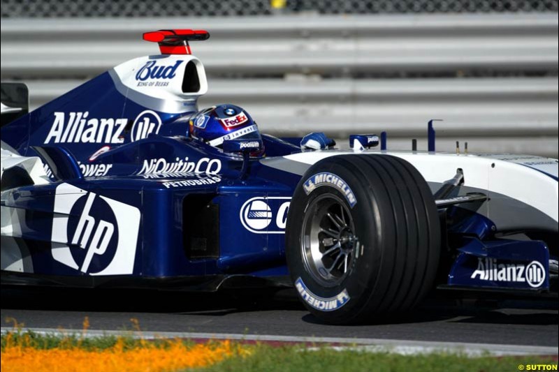 Juan Pablo Montoya, Williams. Qualifying for the Canadian Grand Prix. Montreal, Canada, 12 June 2004.