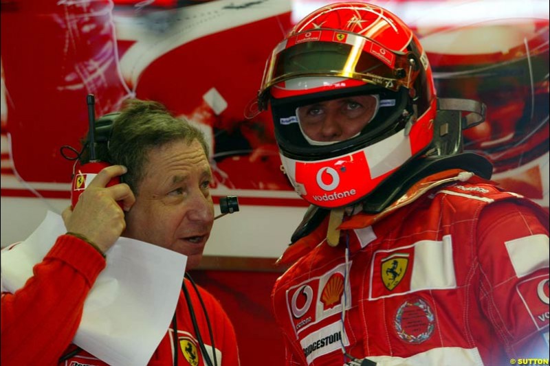 Michael Schumacher, Ferrari. Qualifying for the Canadian Grand Prix. Montreal, Canada, 12 June 2004.