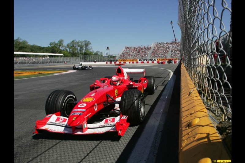 Michael Schumacher, Ferrari, Canadian GP, Saturday June 12th, 2004.