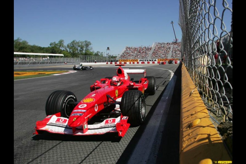 Michael Schumacher, Ferrari,  Canadian GP, Saturday June 12th, 2004.