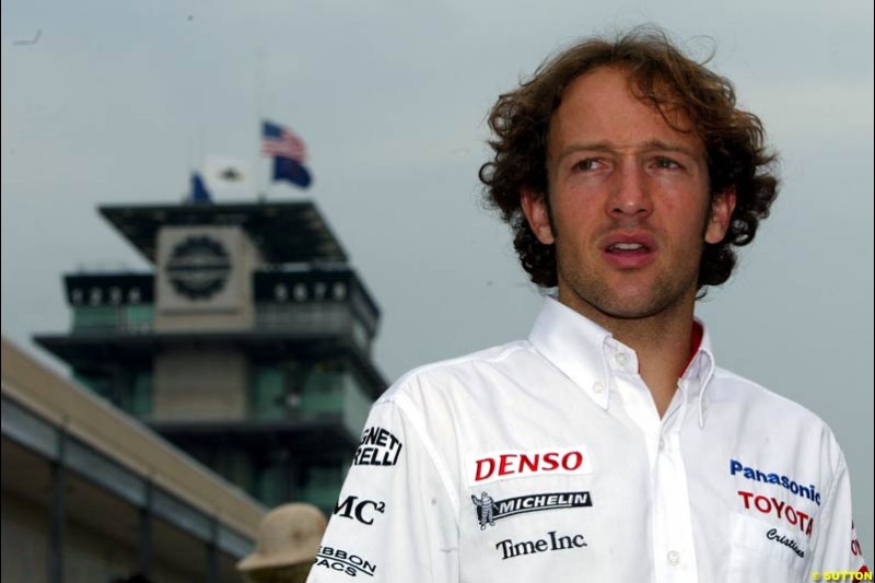 Cristiano da Matta, Toyota. United States GP, Indianapolis. June 17th, 2004.