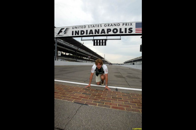 Bjorn Wirdheim, Jaguar. United States GP, Indianapolis. June 17th, 2004.