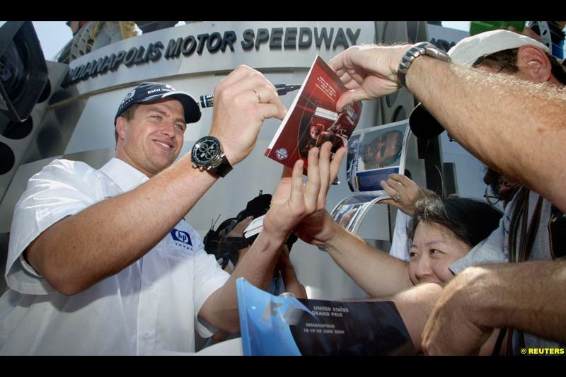 Ralf Schumacher, United States GP, Thursday June 17th, 2004.