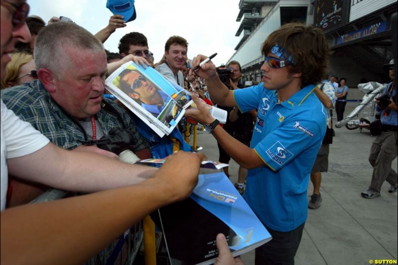 Fernando Alonso, United States GP, Thursday June 17th, 2004.
