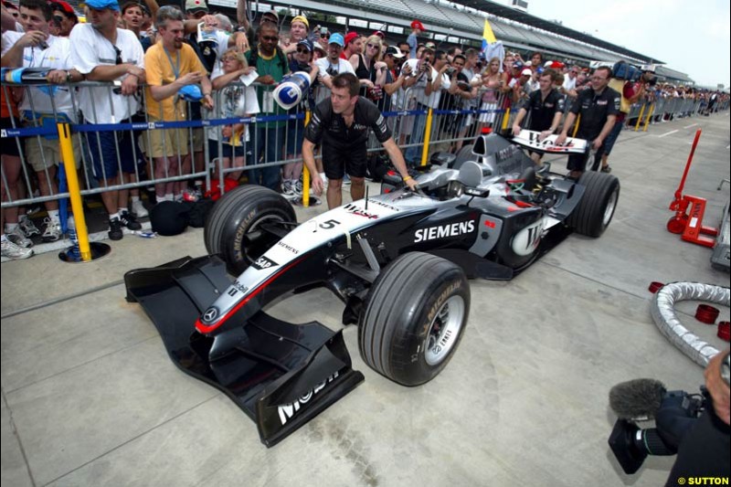 Mclaren-Mercedes, United States GP, Thursday June 17th, 2004.