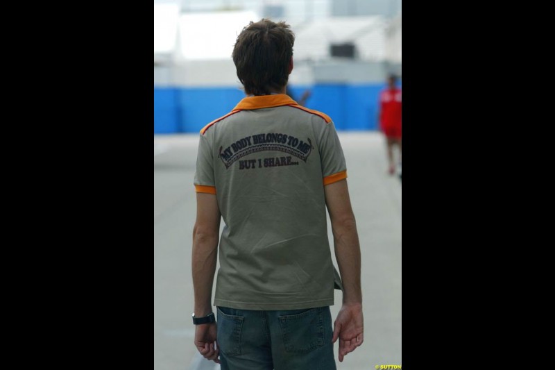 Jenson Button, United States GP, Thursday June 17th, 2004.