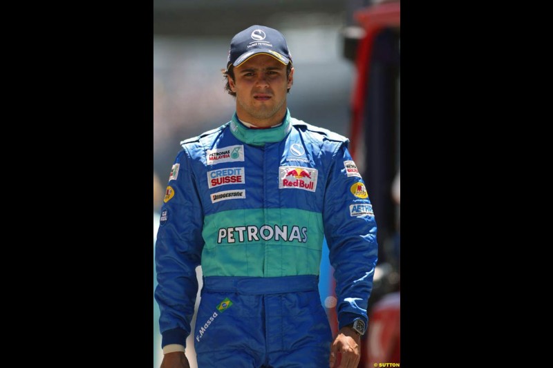 Felipe Massa, United States GP, Saturday June 19th, 2004.