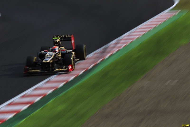 Romain Grosjean, Lotus E20, Practice, Formula One World Championship, Round 15, Japanese Grand Prix, Suzuka Circuit, Mie Prefecture, Japan. Friday 5 October 2012.