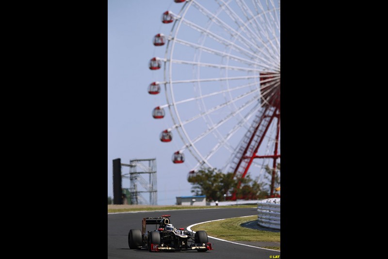Kimi Raikkonen, Lotus E20, Practice, Formula One World Championship, Round 15, Japanese Grand Prix, Suzuka Circuit, Mie Prefecture, Japan. Friday 5 October 2012.