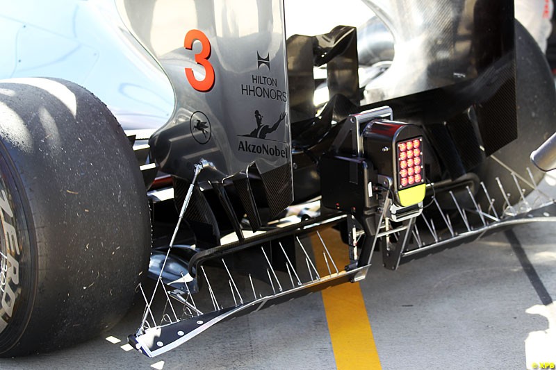 McLaren MP4-27 rear wing detail, Practice, Formula One World Championship, Round 15, Japanese Grand Prix, Suzuka Circuit, Mie Prefecture, Japan. Friday 5 October 2012.