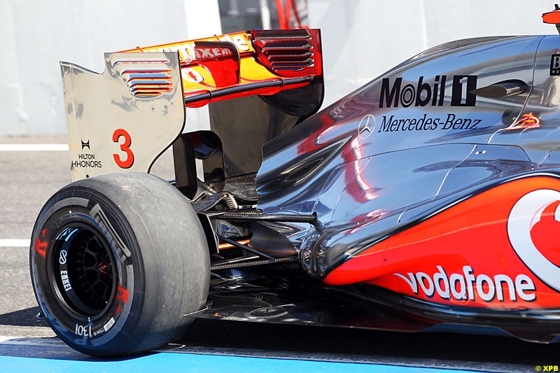McLaren MP4-27 rear wing detail, Practice, Formula One World Championship, Round 15, Japanese Grand Prix, Suzuka Circuit, Mie Prefecture, Japan. Friday 5 October 2012.