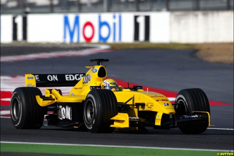 Jordan. Saturday practice and qualifying for the French Grand Prix. Magny Cours, France. July 3rd 2004.