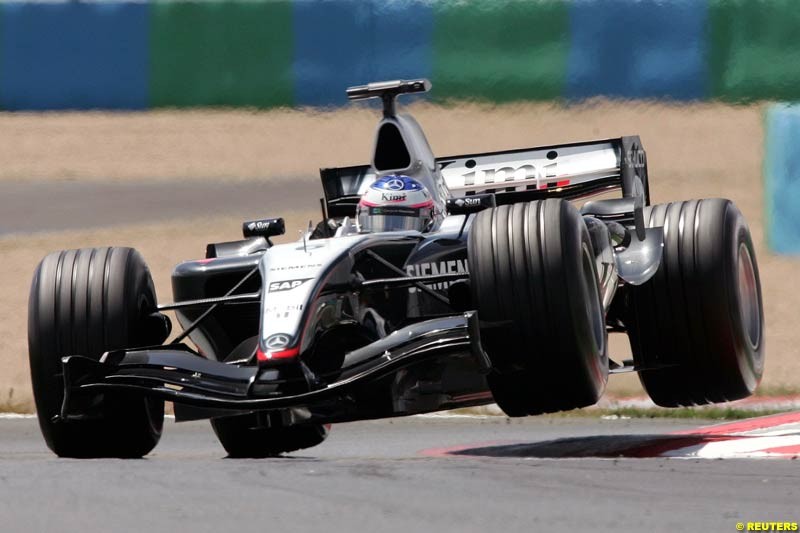 Saturday practice and qualifying for the French Grand Prix. Magny Cours, France. July 3rd 2004.