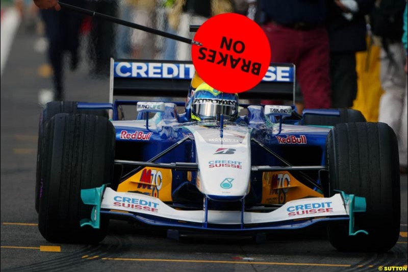 Saturday practice and qualifying for the French Grand Prix. Magny Cours, France. July 3rd 2004.