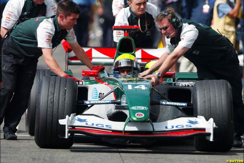  Saturday practice and qualifying for the French Grand Prix. Magny Cours, France. July 3rd 2004.